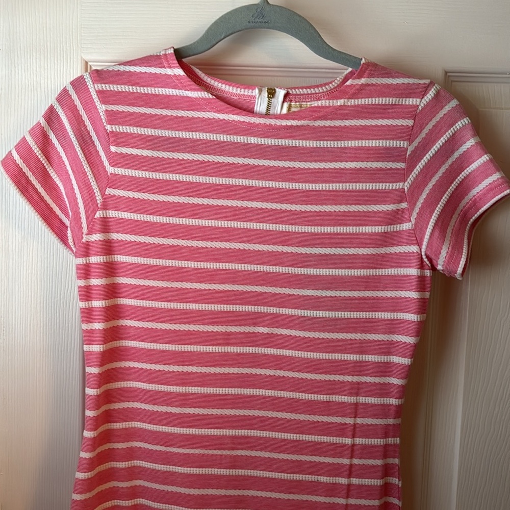 NWT Sail to Sable Pink & White t-shirt dress
